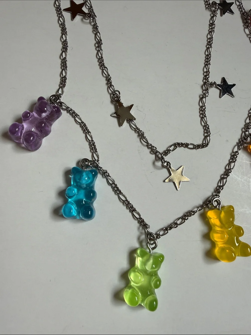 Silver-tone Gummy Bear Multi-Color Layered Necklace - Unbranded. Never worn